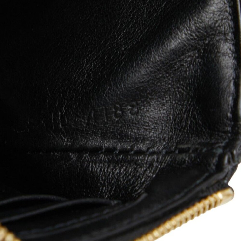 Celine Ccharm Quilted Coin Case Card Case Black Leather - Picture 10 of 10